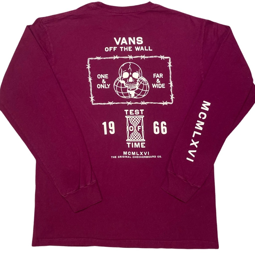Long-sleeve Maroon/Purple Vans shirt (M)